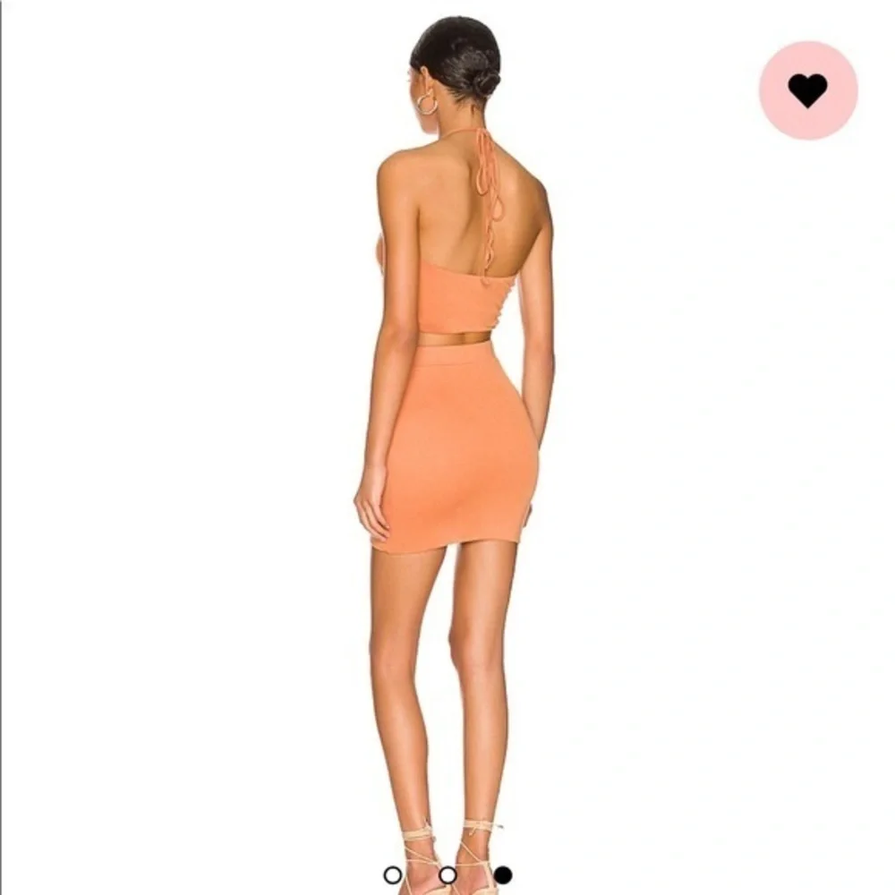 NWT superdown Alina Halter Set in Orange HALTER TOP AND MINI SKIRT - Picture 5 of 5